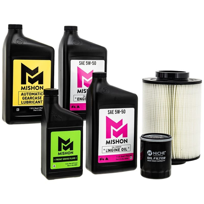 MISHON Full Service Engine Oil Change Kit for Polaris Ranger 800 Crew 2013-2014