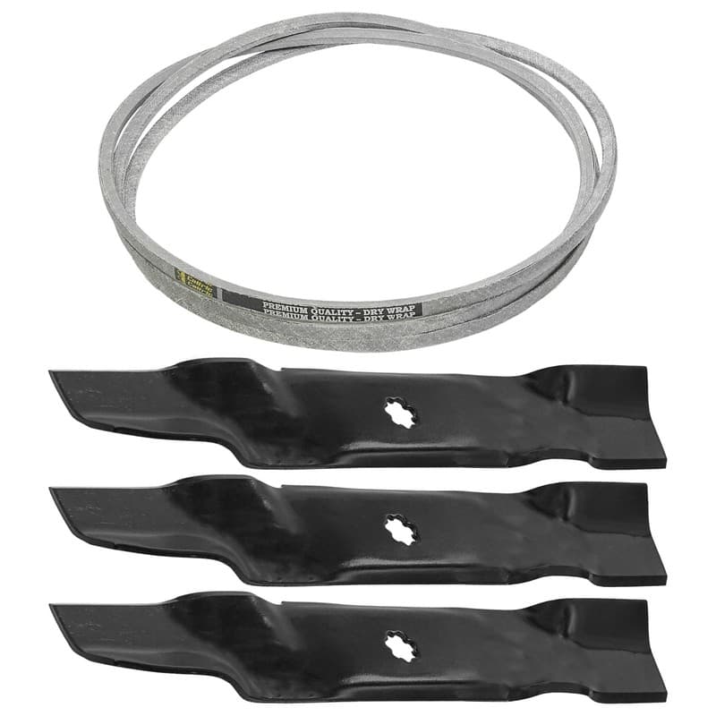 Deck Blade And Belt For John Deere LA145 LA155 LA165 X140 X165 Z2555 Z355E