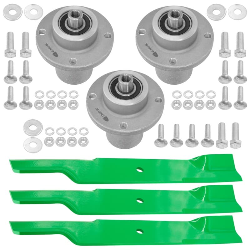 48" Deck Spindles Assembly w/ Blades & Bolt for Dixie Chopper Zee 2 2348 2348HP