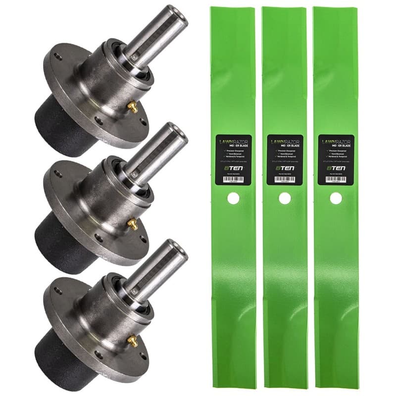 Spindle High Lift Blade Kit for Scag 61 Inch Cut 61A Deck Turf Tiger Zero Turn