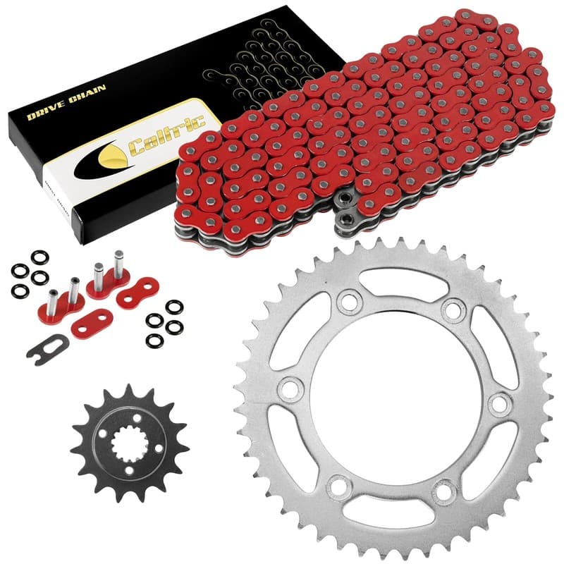 Red O-Ring Drive Chain & Sprockets Kit for Honda XR650L 1993-2017