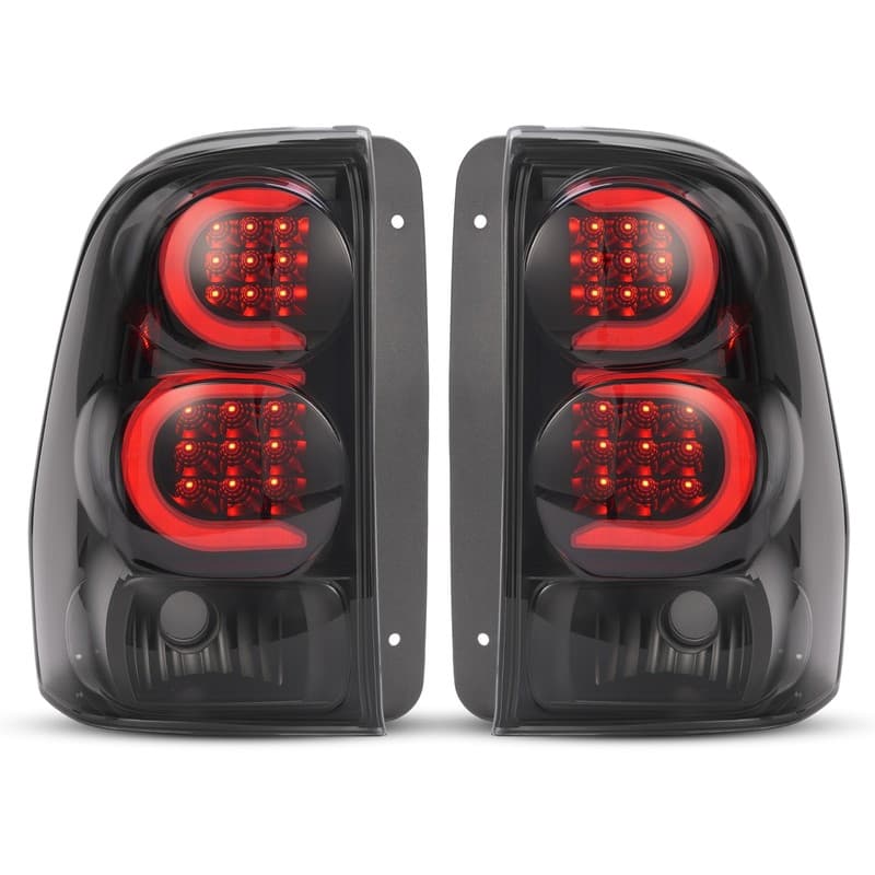Black Smoke LED Tube Tail Lights For Chevy Trailblazer Trail Blazer 2002-2009