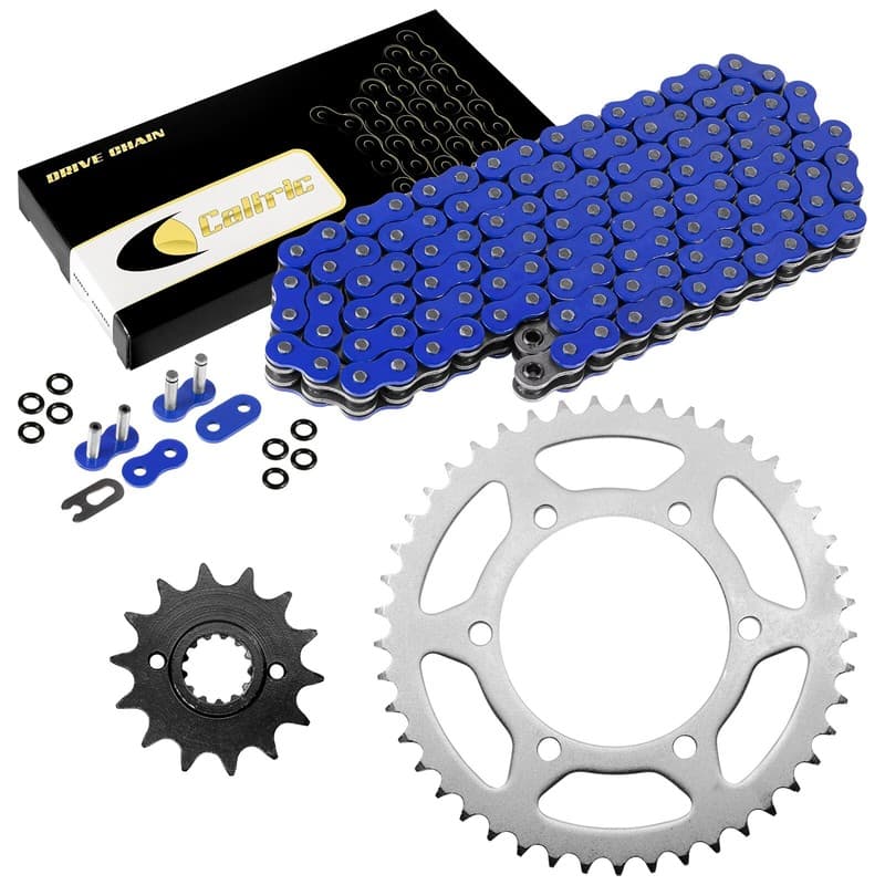 Blue O-Ring Drive Chain & Sprockets Kit for Kawasaki EX250F Ninja 250R 1988-07
