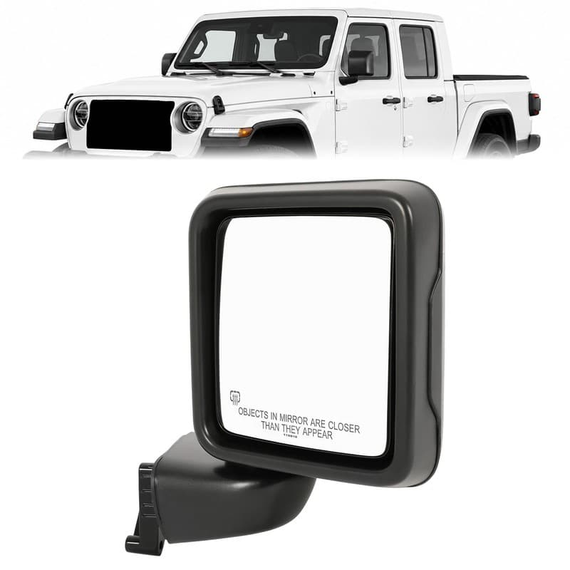Passenger Side Power Heated Mirror Right For Jeep Wrangler Gladiator 2018-2024