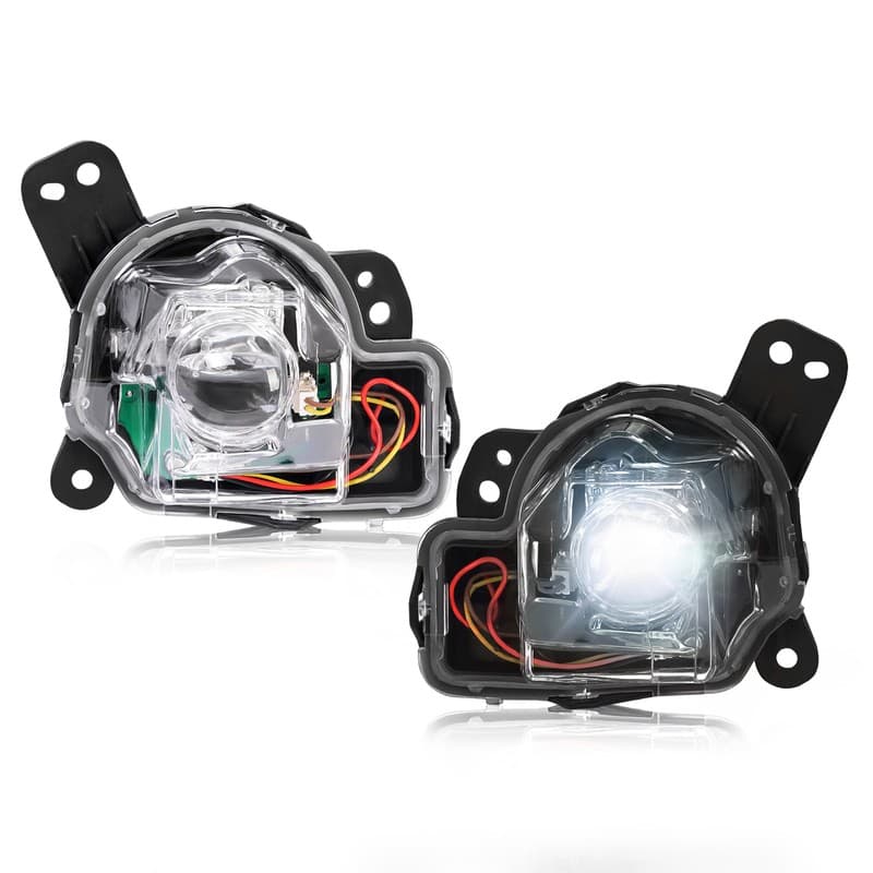 Left Right Side Front Clear Lens LED Fog Light For Mazda CX-9 2016-2023 W/ Bulbs