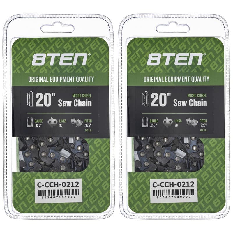 Micro Chisel Chainsaw Chain 20 Inch .050 .325 80DL for Husqvarna 2 Pack