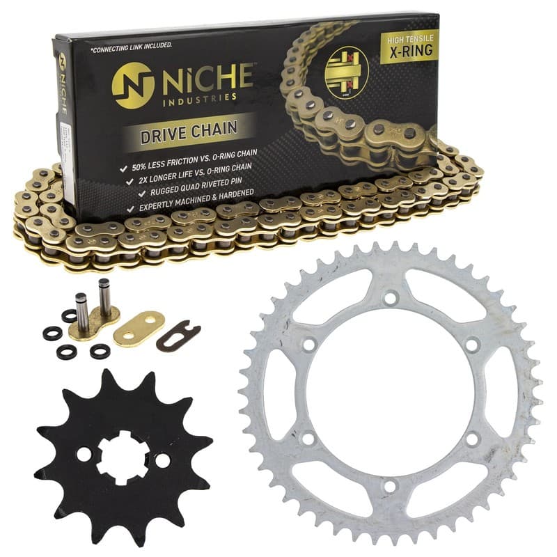 Sprocket Chain Set for Kawasaki KX125 12/47 Tooth 520 X-Ring Rear Front