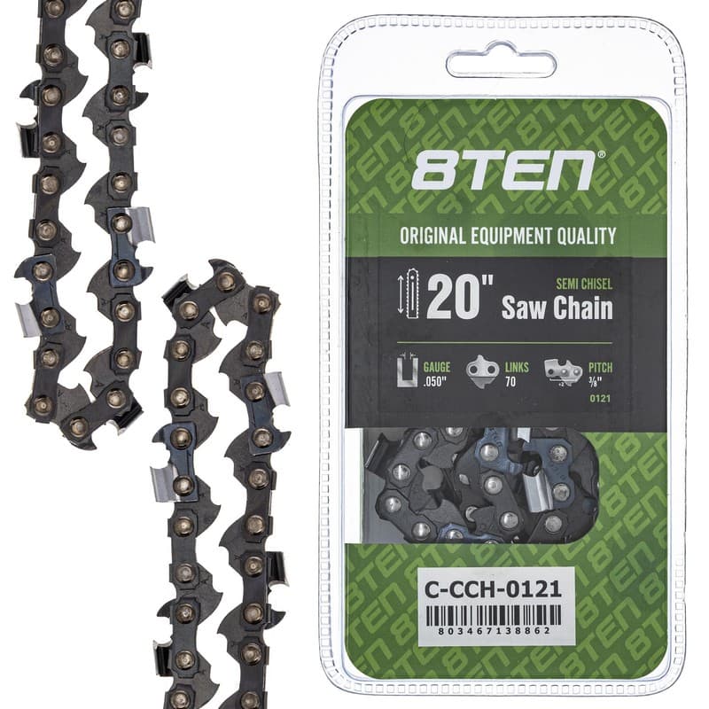 Semi Chisel Chainsaw Chain 20 Inch .050 3/8 70DL for Echo Poulan Jonsered Makita