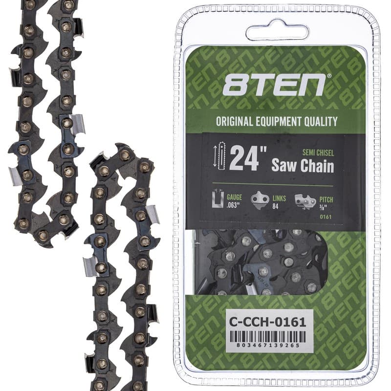 Semi Chisel Chainsaw Chain 24 Inch .063 3/8 84DL for Husqvarna Jonsered Makita