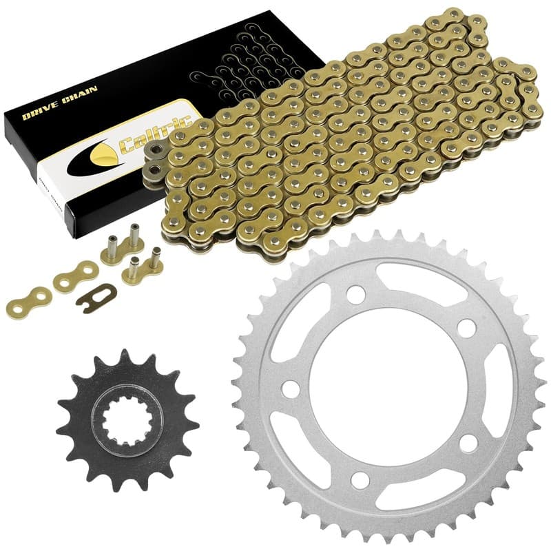 Drive Chain & Sprockets Kit for Honda CBR600F2 CBR600F3 CBR600Sjr 91-1996 Gold