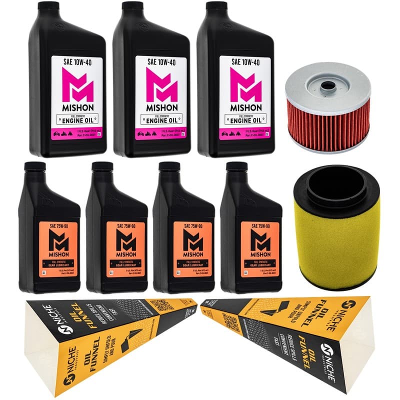 MISHON Full Service Oil Change Kit for Honda Rancher 420 TRX420FPA 2011-2013