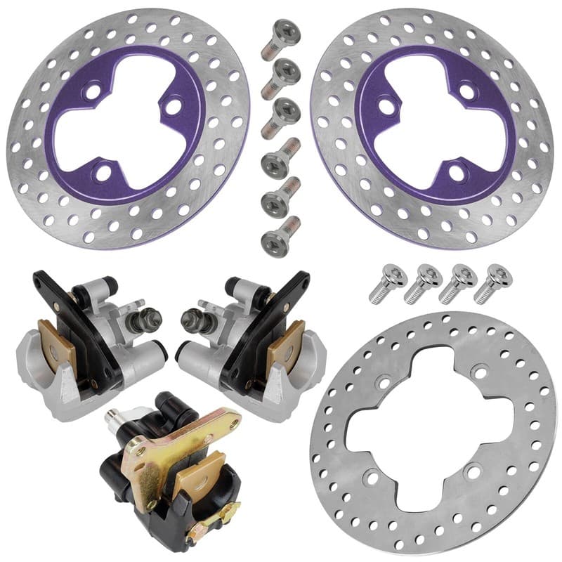 Rear & Front Brake Disc w/Bolt & Caliper for Honda Fourtrax 400 TRX400EX 1999-04