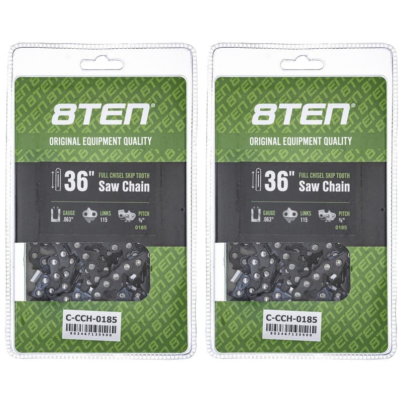 Chisel Skip Tooth Chainsaw Chain 36 Inch .063 3/8 115DL for Husqvarna 2 Pack