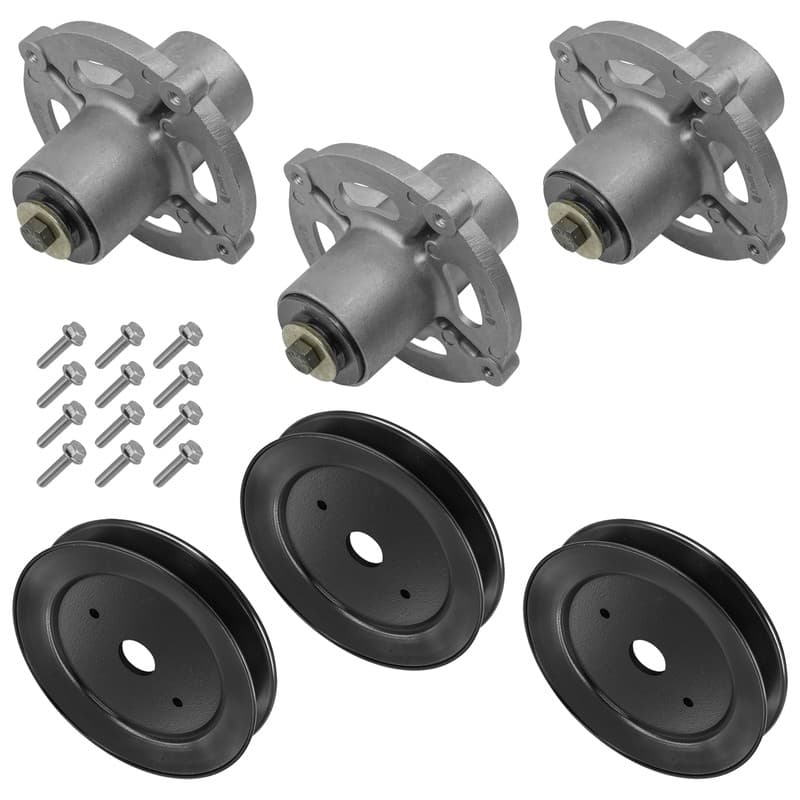 52" Deck Spindles w/ Pulleys for Craftsman ZTS6000 ZTS7000 Series Mower Deck