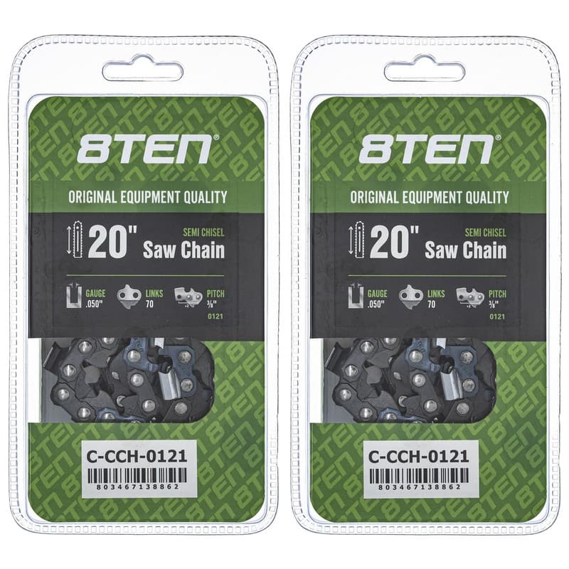 Chainsaw Chain 20 Inch .050 3/8 70DL for Echo CS-590 CS590 CS-600P 2-Pack