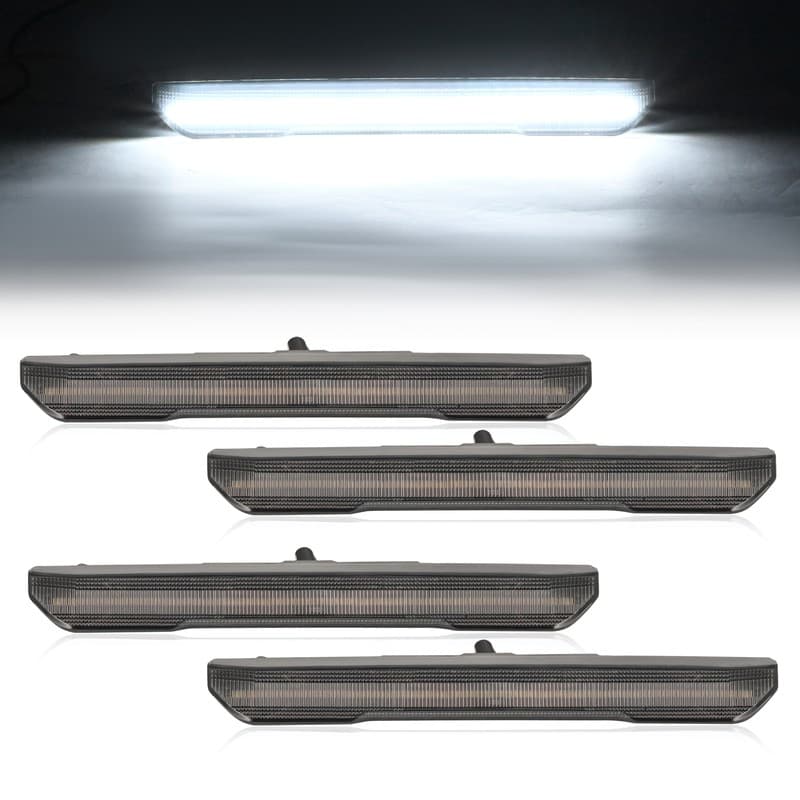 For GMC Sierra 2500HD 3500HD Canyon 20-23 24 LED Fender Side Marker Lights White