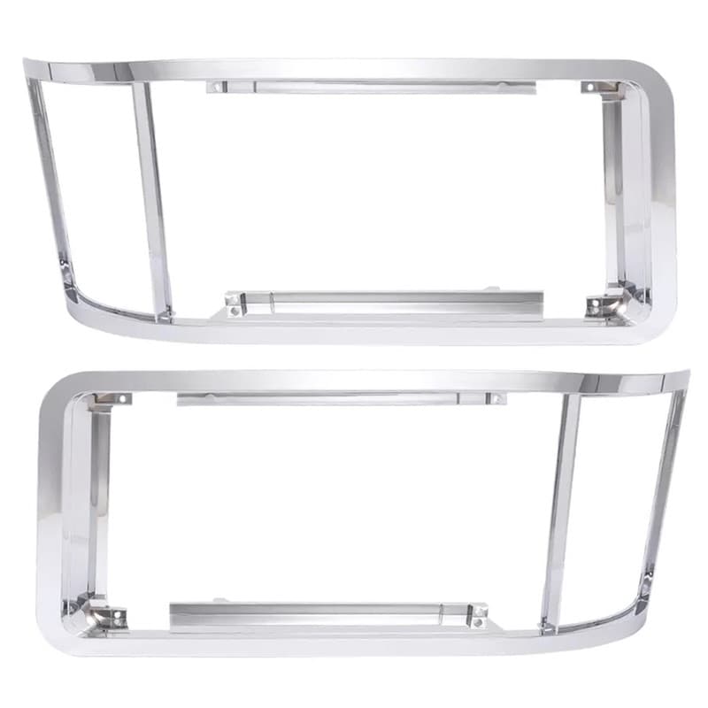 LH&RH Chrome Headlight Bezel Trim For Mack CH600 CH612 Truck 90-2006 Lamp Cover