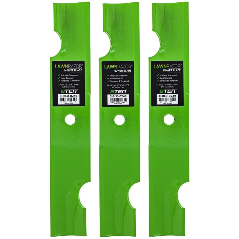 LawnRAZOR Blade Bad Boy MZ Magnum 42 Inch 038-4221-00 Notched High Lift 3 Pack