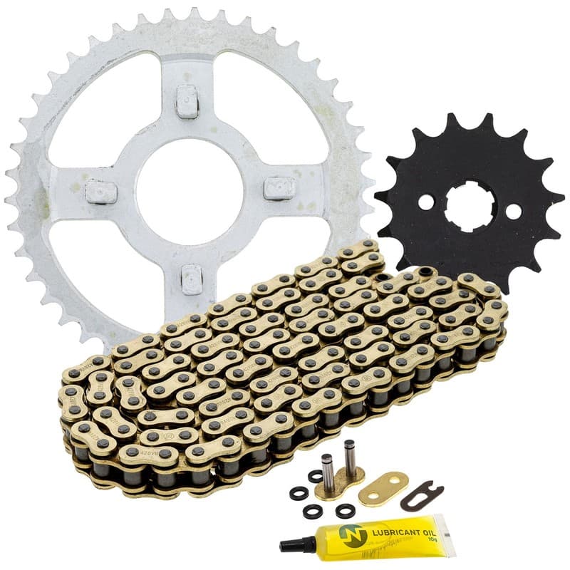 Sprocket Chain Set for Honda XL100S 15/42 Tooth 428 X-Ring Rear Front Kit Combo