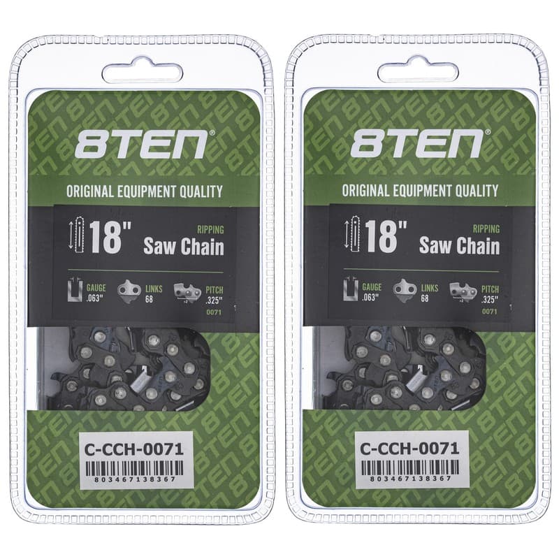 Ripping Chainsaw Chain 18 Inch .063 .325 68 DL for Stihl MS250 MS230 2 Pack