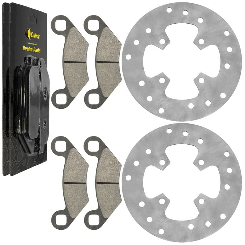 Front Left and Right Brake Disc Rotor w/ Pads for Polaris Predator 500 2003-2007