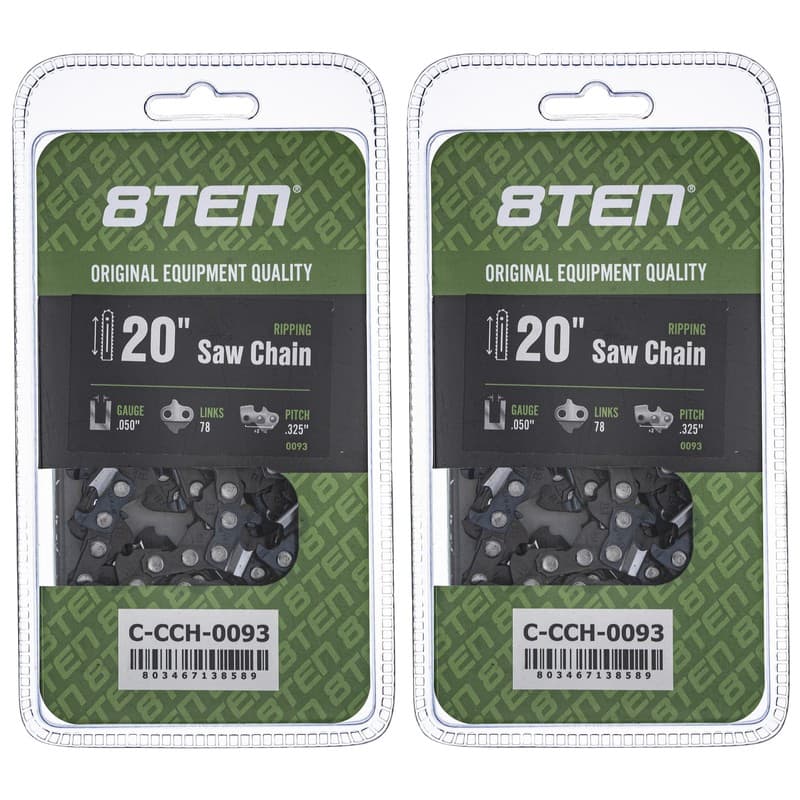 Chainsaw Chain 20 Inch .050 .325 78DL for Echo CS-520 CS-490 CS520 2-Pack