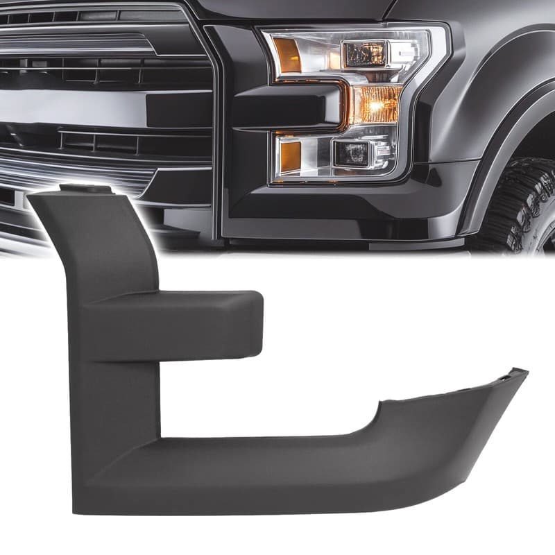 Headlight Bezel For Ford F150 2015-2017 Black Trim Molding Grille Driver Side