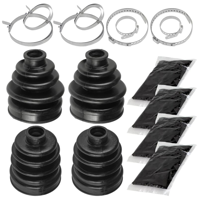 2 Front Axle Inner Outer CV Boot Kit for Kawasaki Prairie 400 KVF400 4X4 1997-02