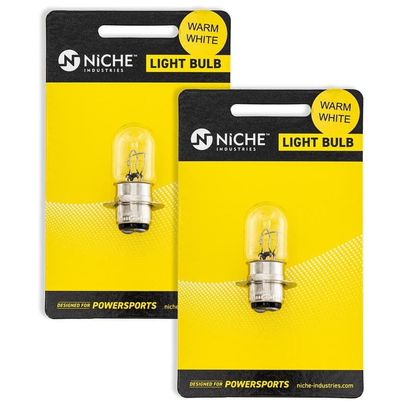 NICHE H6M Headlight Bulb for Kawasaki Yamaha Rhino 660 Big Bear 400 2 Pack