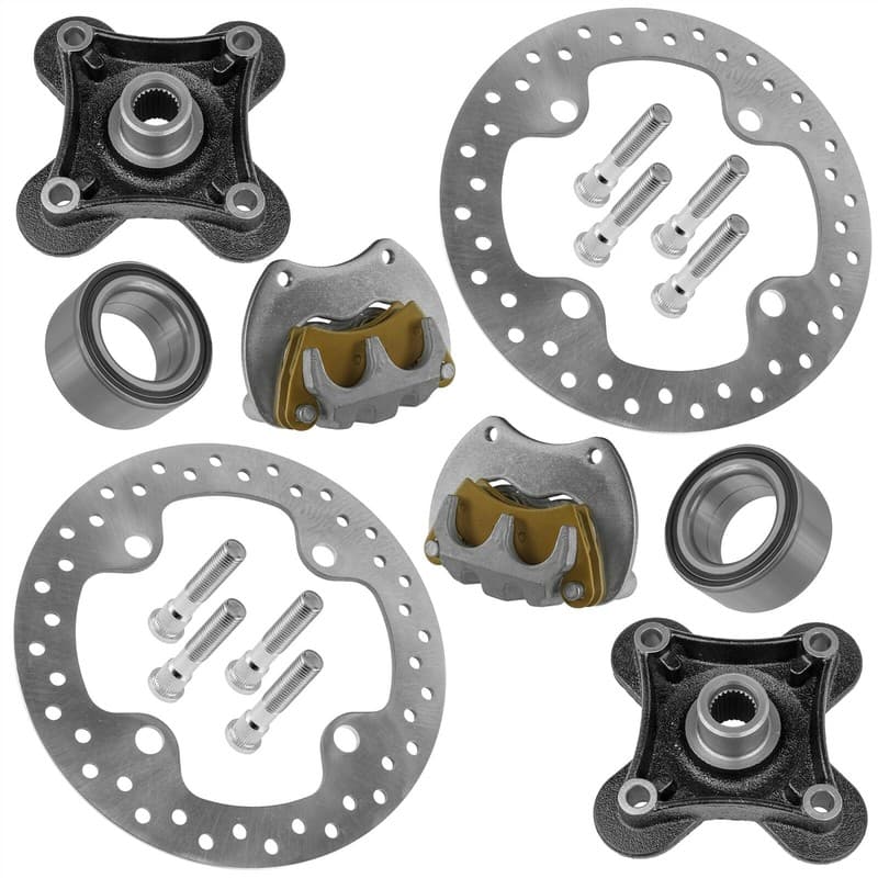 Rear L & R Brake Caliper & Disc w/Wheel Hub For Polaris RZR XP 4 1000 2015-17