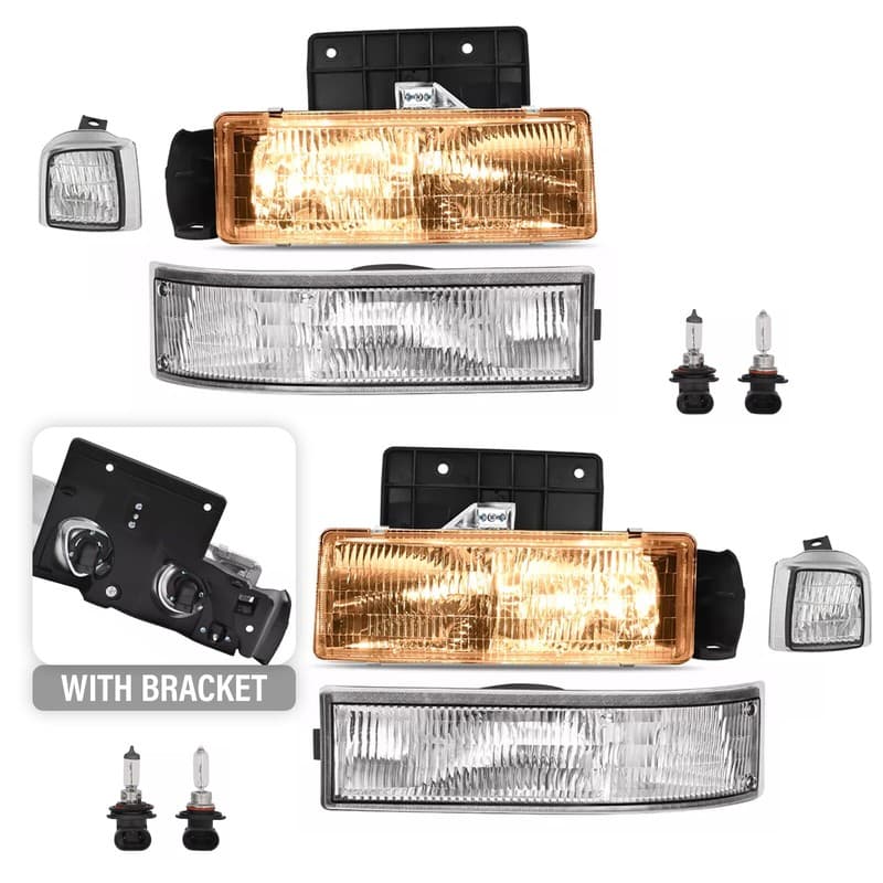 6PCS Headlight Park Signal Corner Lights For Chevy Astro Van & GMC Safari 95-05