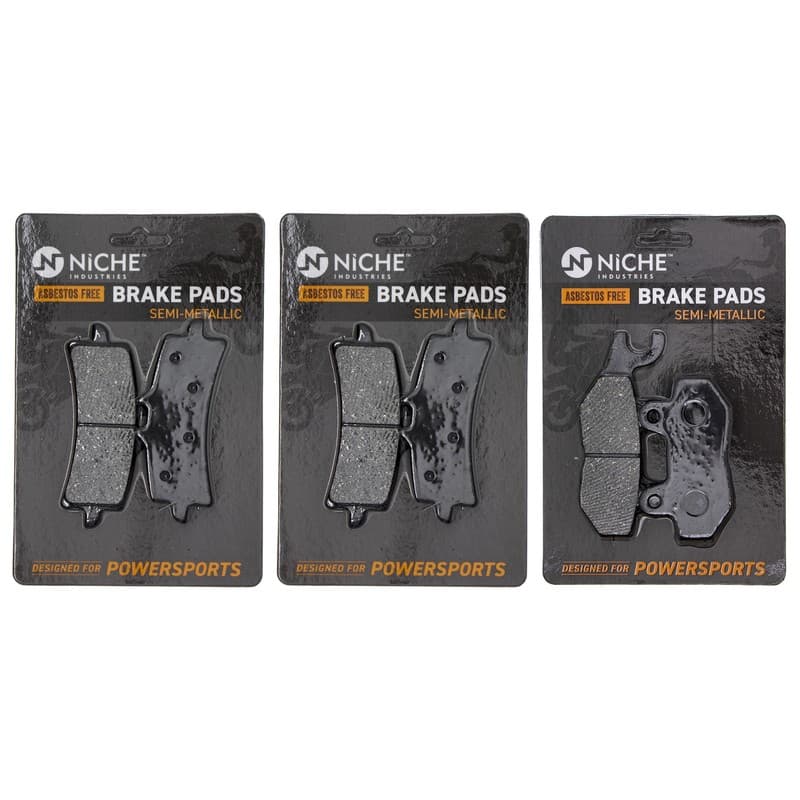 NICHE Brake Pad Set Triumph Thruxton 1200R Front Rear Semi-Metallic 2017-2018