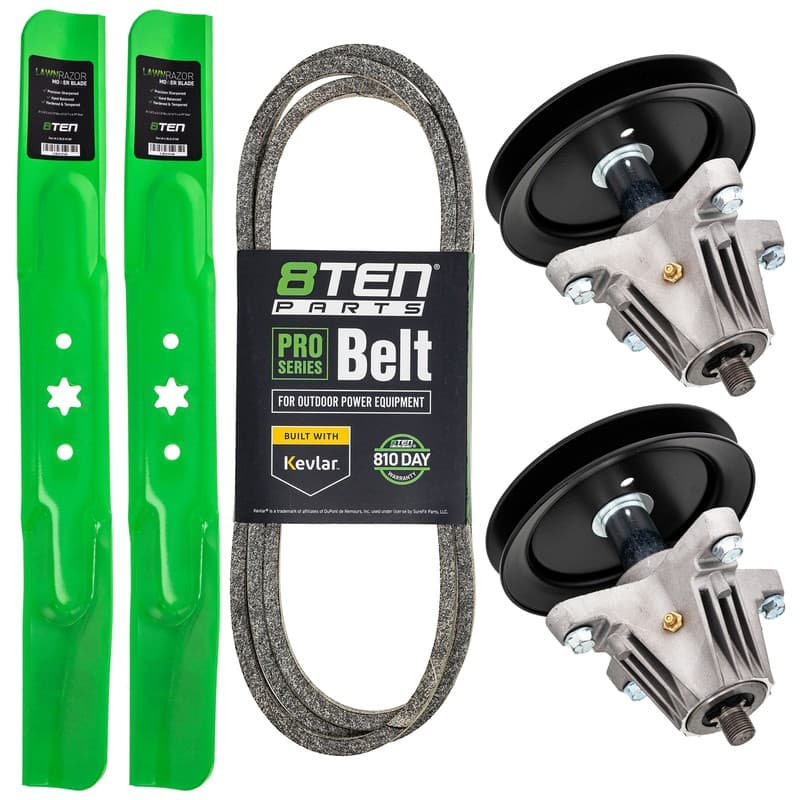 8TEN Blade Spindle Belt Kit for Craftsman LT2000 LT1500 T1400 42-Inch 942-04308