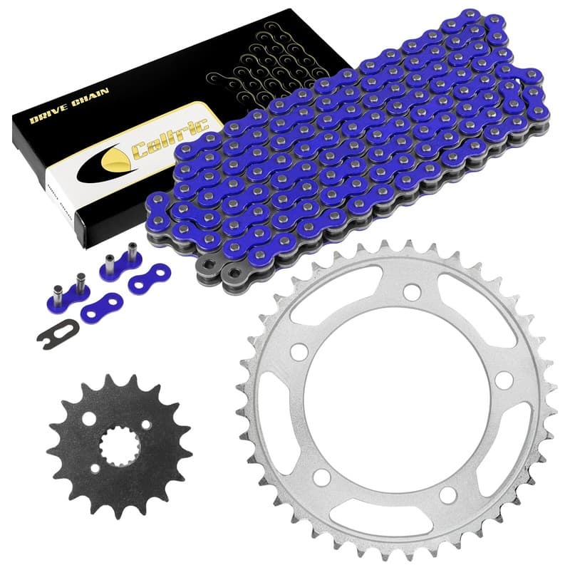 Celox Drive Chain & Sprockets Kit Fits SUZUKI SV1000 SV1000S 2003-2007 / Blue