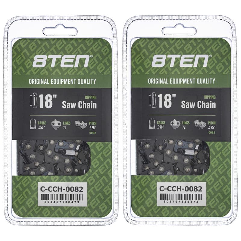 Ripping Chainsaw Chain 18 Inch .050 .325 72DL for Echo Husqvarna Poulan 2 Pack