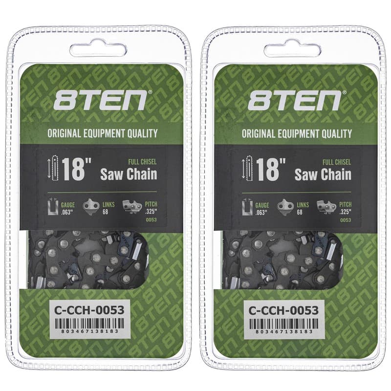 Full Chisel Chainsaw Chain 18 Inch .063 .325 68DL for Stihl MS 230 250 2 Pack