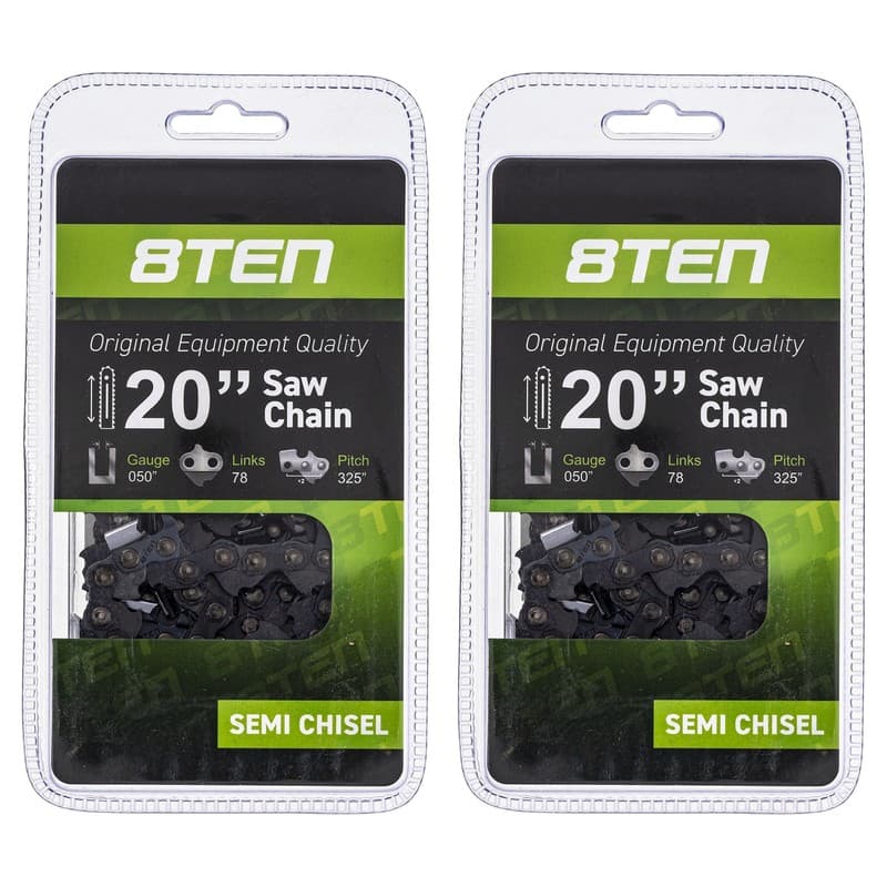 20 Inch Chainsaw Chain for .050 .325 78DL Husqvarna 50 Jonsered CS2250 2 Pack