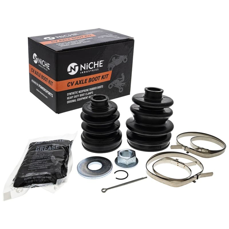 NICHE Front CV Axle Boot Kit for Kawasaki 49006-0022 Mule 610 KAF400 UTV