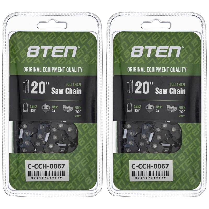 Chainsaw Chain 20 Inch .050 .325 78DL for Echo CS-490 CS-520 CS520 2-Pack