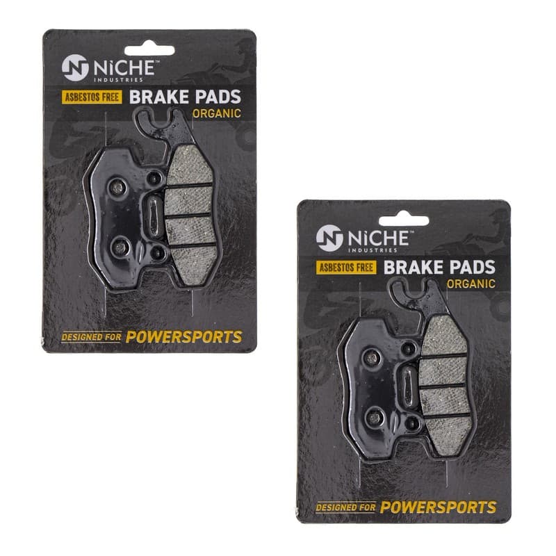 NICHE Brake Pad Set for Kawasaki Z400 Ninja 250R 300 Front Rear Organic 2 Pack