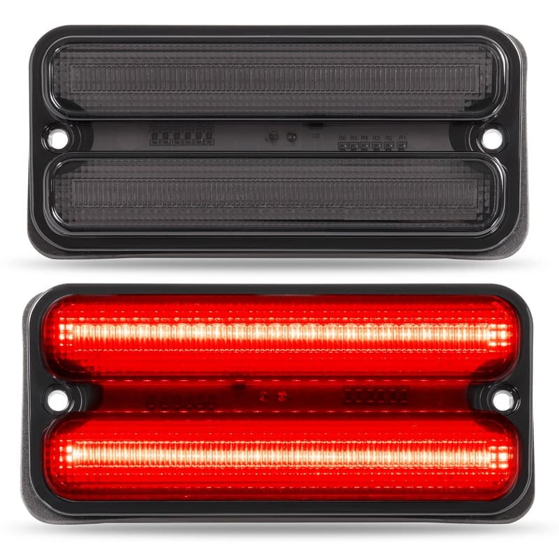 Smoked LED Side Marker Lights Red For CHEVY C10 Panel 1967 & GMC 68-72 Rear