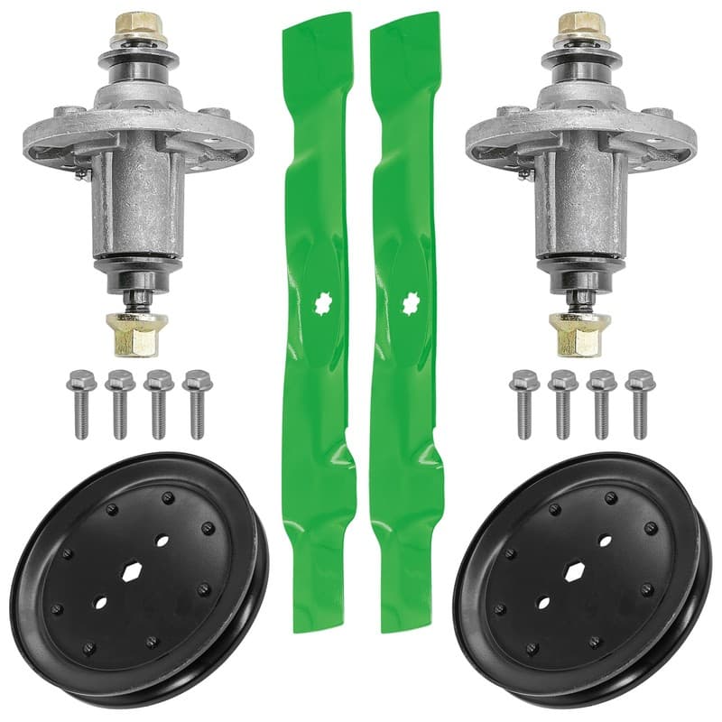 Spindle & Blade Pulley for John Deere D125 D130 L100 L105 L107L108 L110 42" 2x