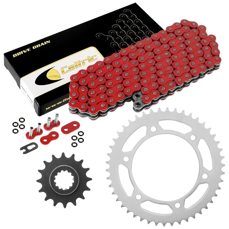 Red O-Ring Drive Chain & Sprockets Kit for Honda CBR600F4I 2001-2006