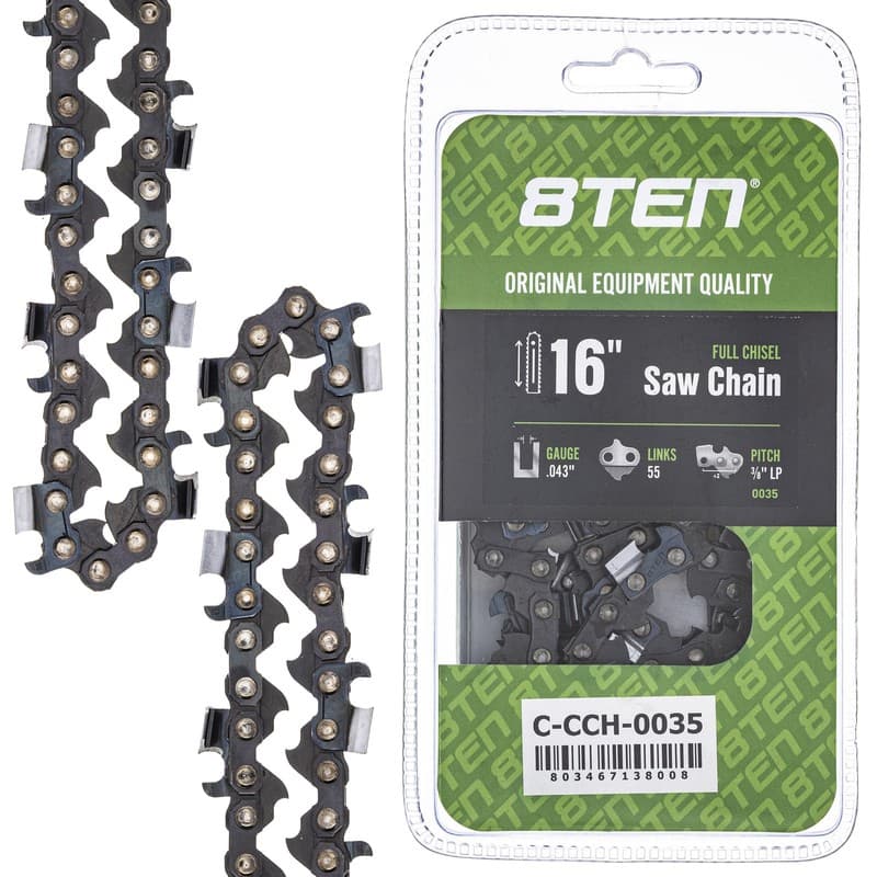 Full Chisel Chainsaw Chain 16 Inch .043 3/8 LP 55DL for Stihl MS 170 180 200