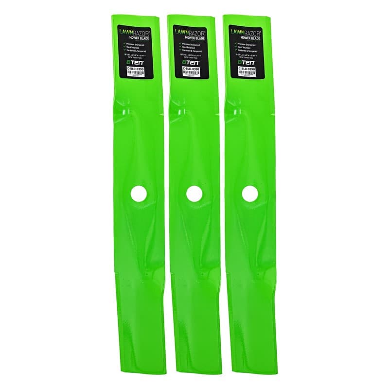 LawnRAZOR Blade for John Deere X380 X384 X390 Z375R M152726 High Lift 3 Pack
