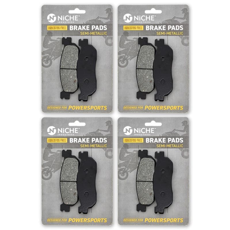 NICHE Brake Pad Set for Yamaha XT250 TW200 XT225 Front Semi-Metallic 4 Pack