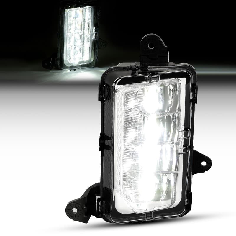 Left FULL LED Clear Fog Light DRL Lamp Driver Side For GMC Sierra 1500 2019-2023