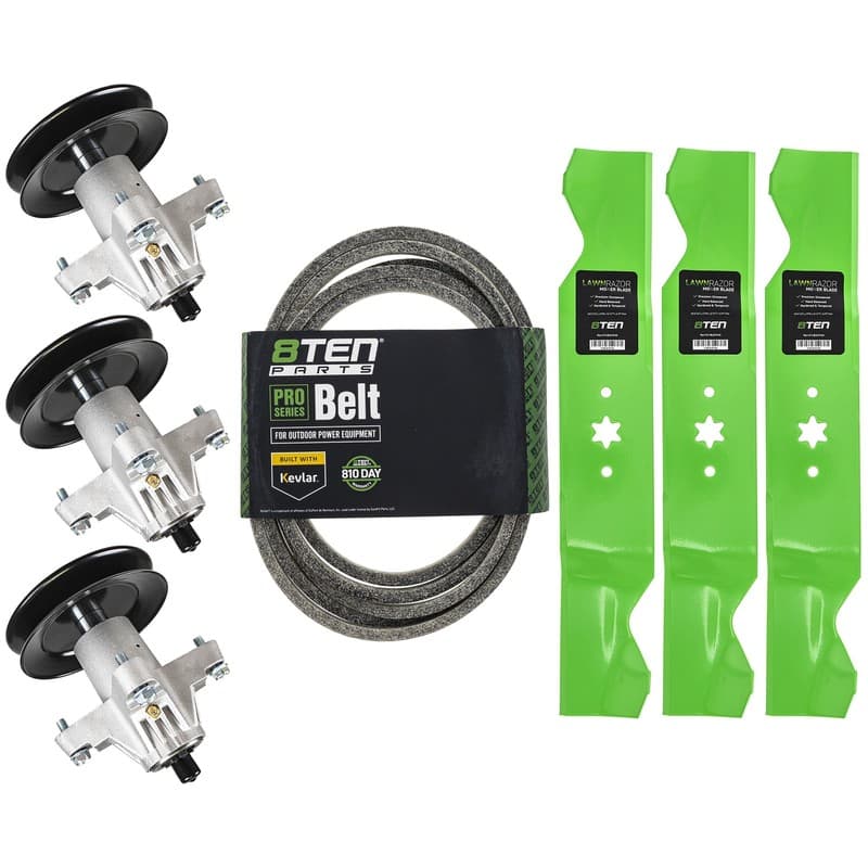 8TEN Deck Kit Blade Spindle Belt for Cub Cadet RZT54 MTD ZTL54 Z6600 54 Inch
