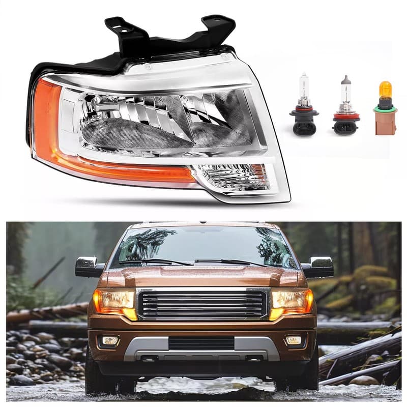 For Ford Expedition 2015 2016 2017 Headlight w/Bulb Reflector Passenger Side RH