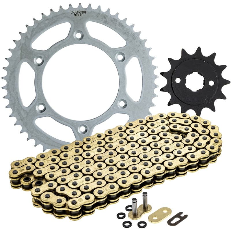NICHE Sprocket Chain Set for Honda CRF230F 13/50 Tooth 520 X-Ring Front Rear